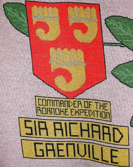 tapestry photo 1585 sir richard grenville shield